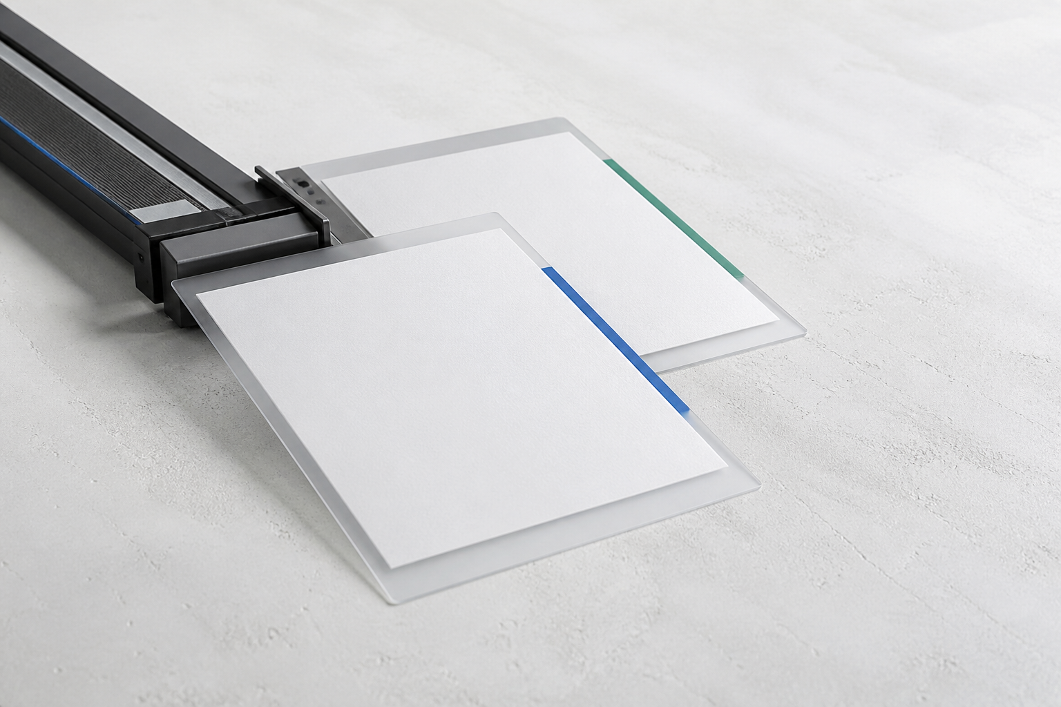 An editorial still life of correspondence and resume delivery