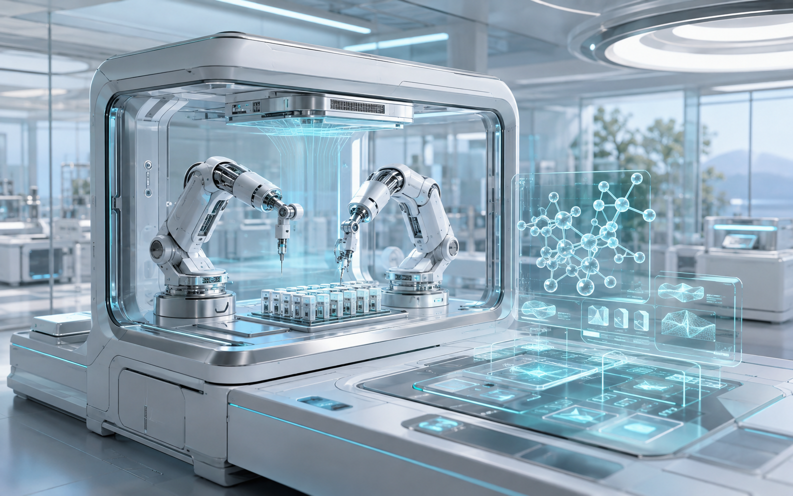 Smart laboratory science-fiction concept: sample coordination and intelligent detection